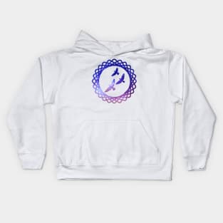 Galaxy birds Kids Hoodie